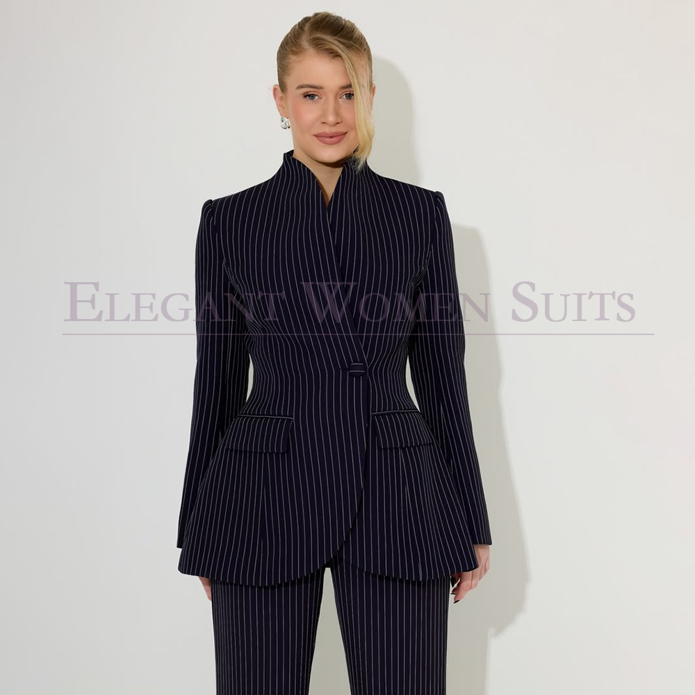 Men Formal Wear All Black - Schwarze Nadelstreifen-Herrenanzüge, formelle Kleidung, Ein-Knopf-Slim-Fit-Outfits, elegante