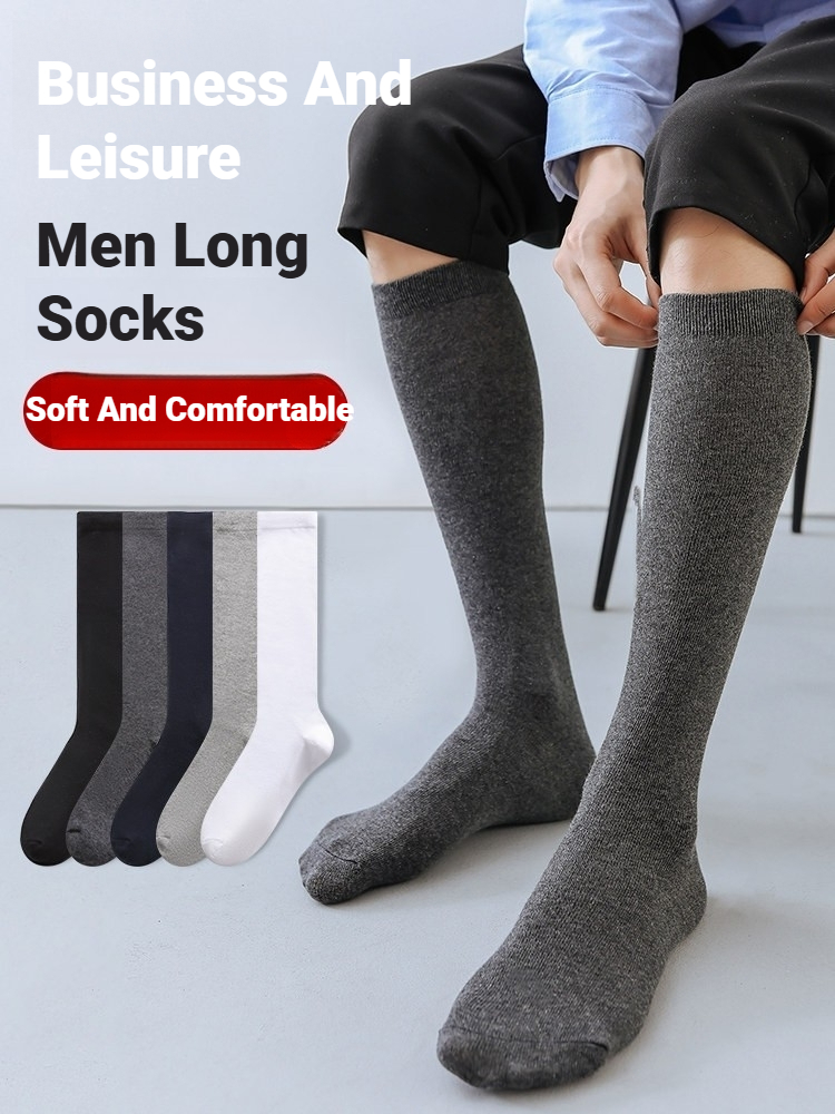 Sock Garter Men - 1 Paar Herren-Kniestrümpfe, einfarbig, für den