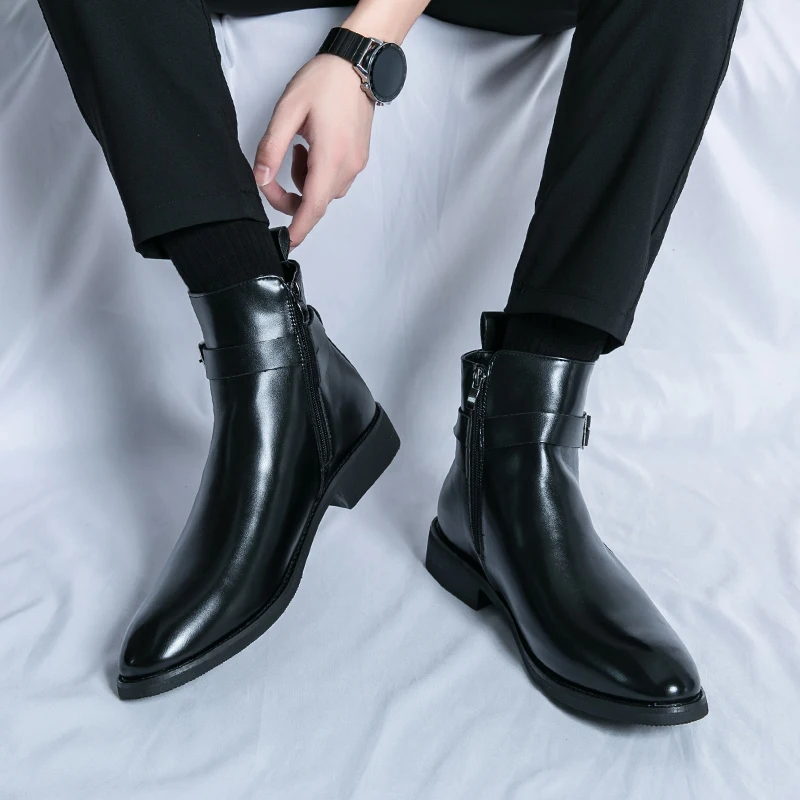 Modedesigner Herren Spitze Led – Men Formal Wear With Boots Bewertung und Preis