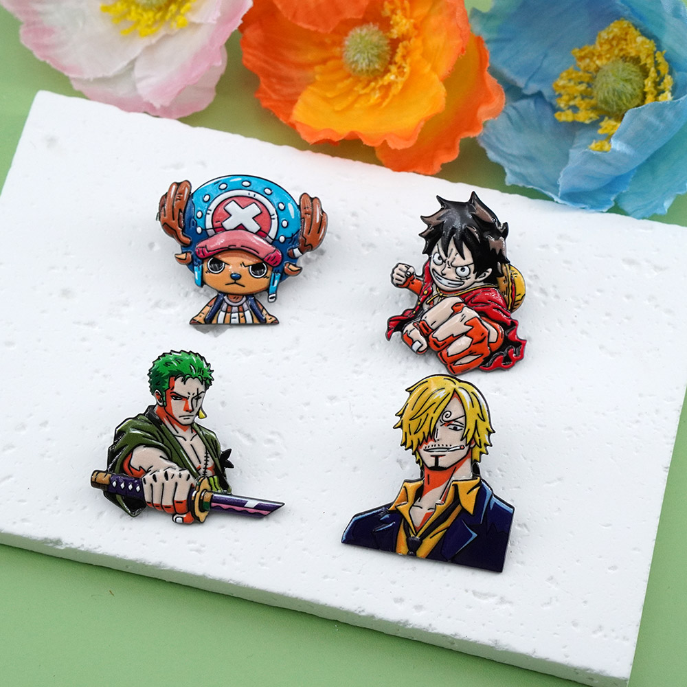 4-teiliges Cartoon ONE PIECE L – Tuxedo Lapel Pin Bewertung und Preis