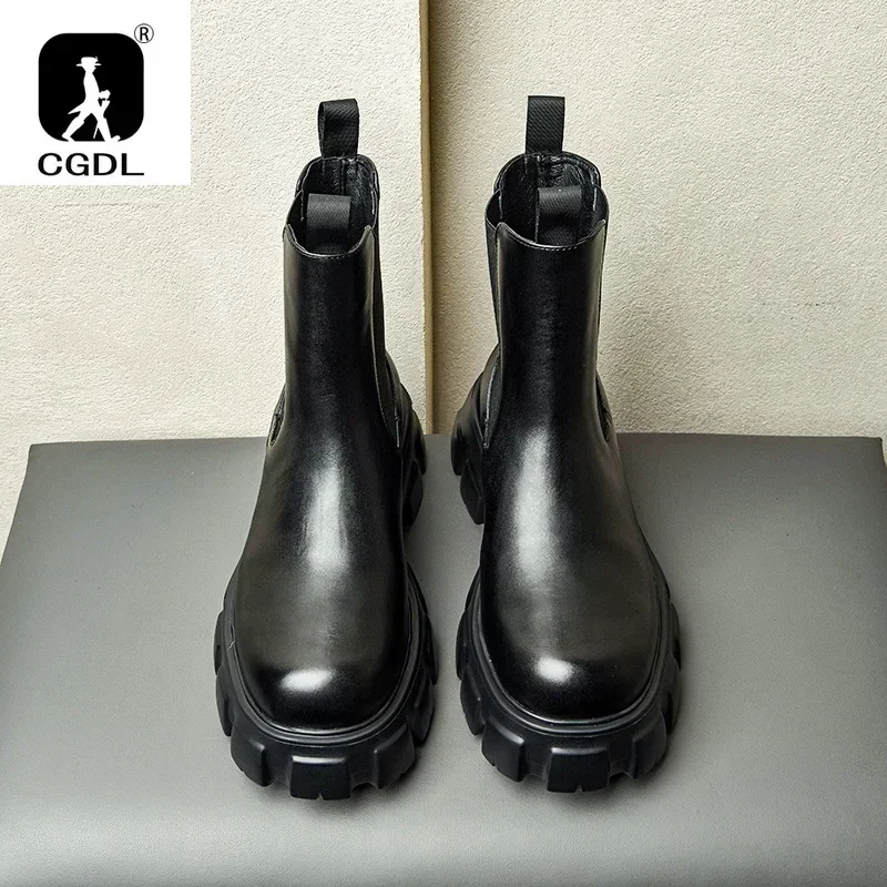 Echtes Leder Dicken sohlen Män – Men Formal Wear With Boots Bewertung und Preis
