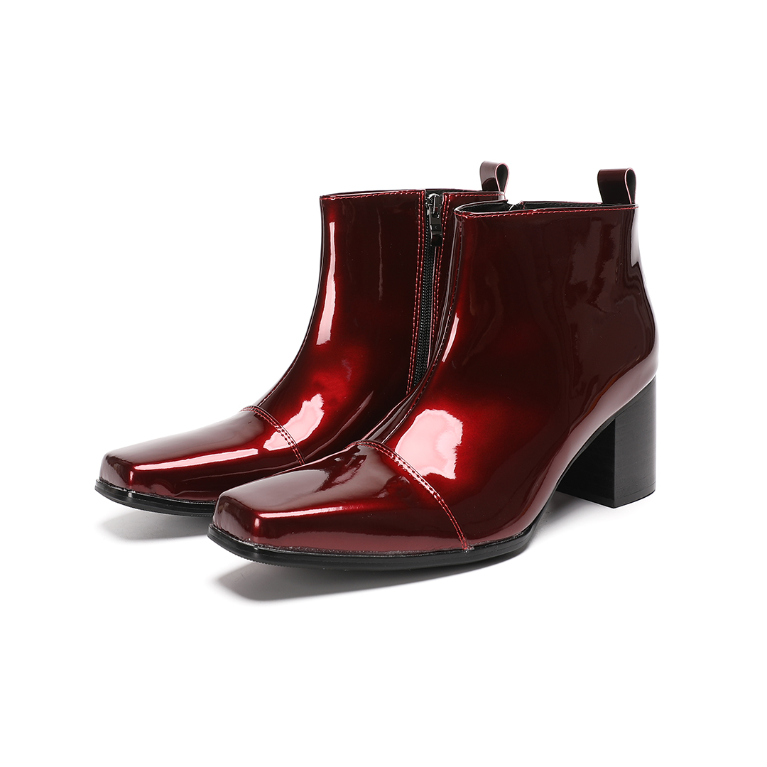 Herren Rote Echtleder High-Hee – Men Formal Wear With Boots Bewertung und Preis
