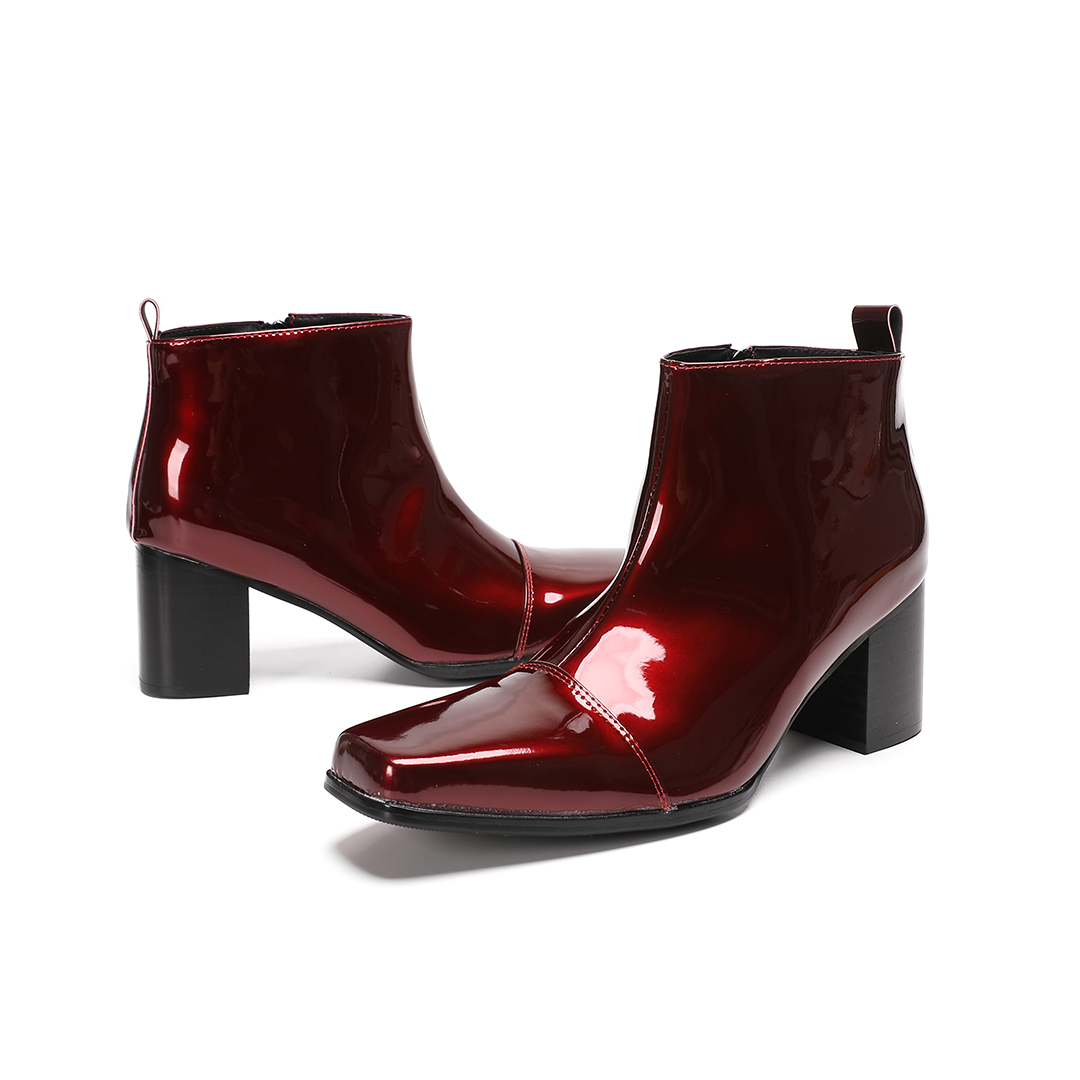 Herren Rote Echtleder High-Hee – Men Formal Wear With Boots Bewertung und Preis