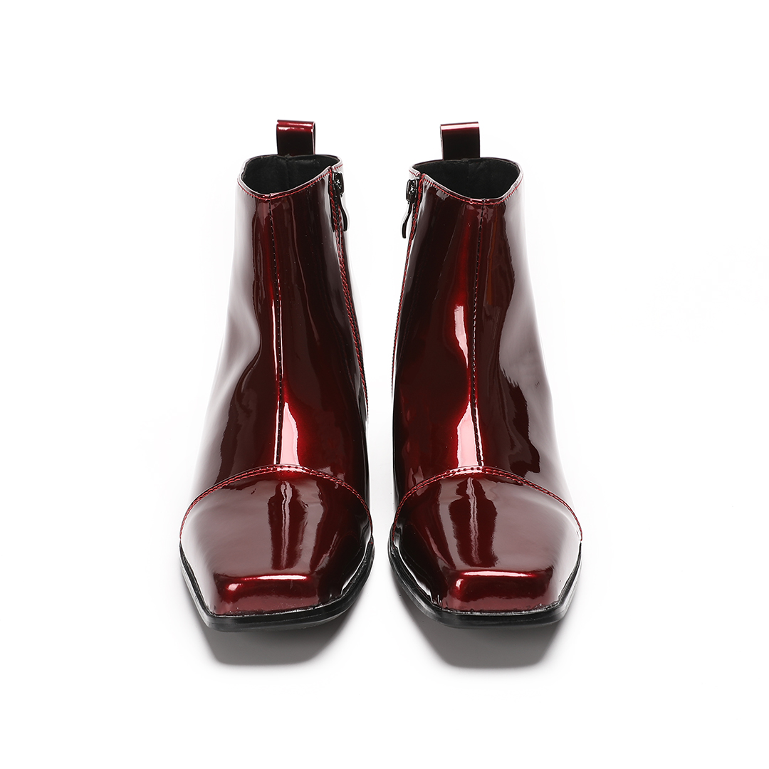 Herren Rote Echtleder High-Hee – Men Formal Wear With Boots Bewertung und Preis