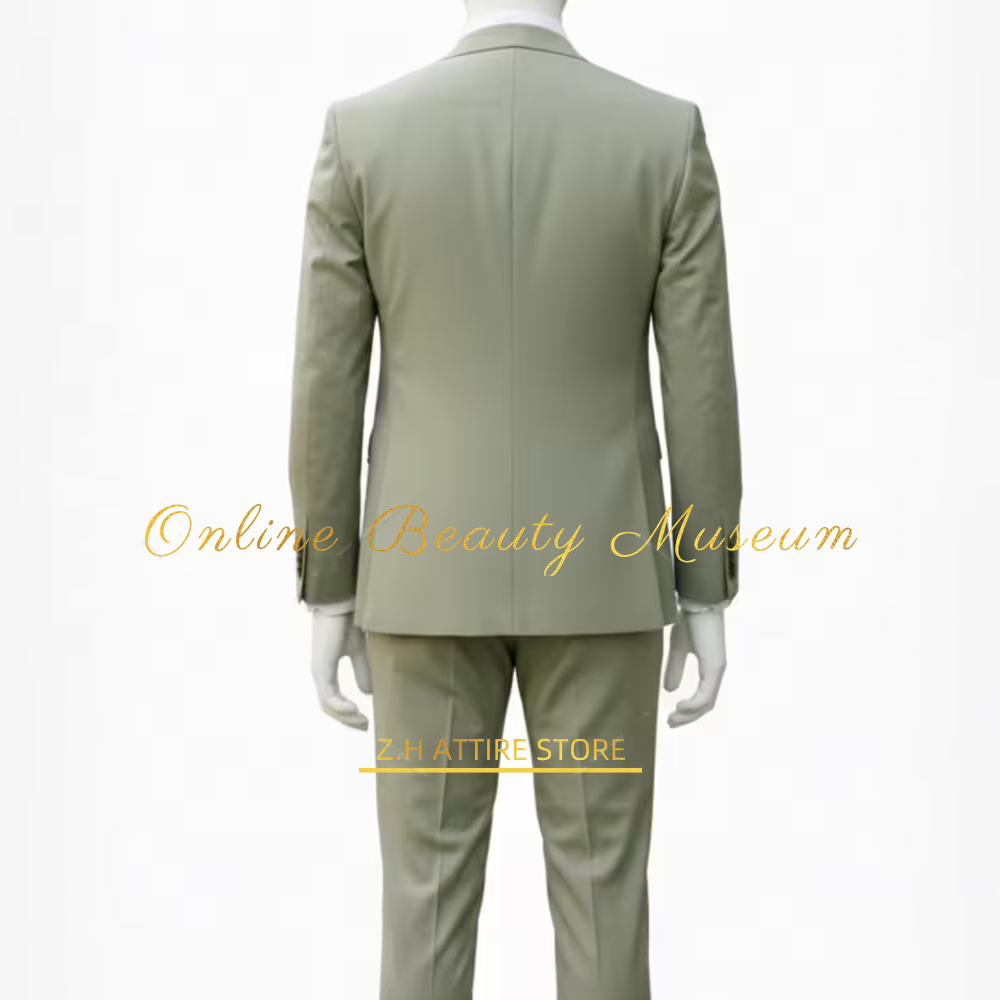 Herren Salbeigrüner 3-Teiliger – Men Formal Wear Modern Bewertung und Preis